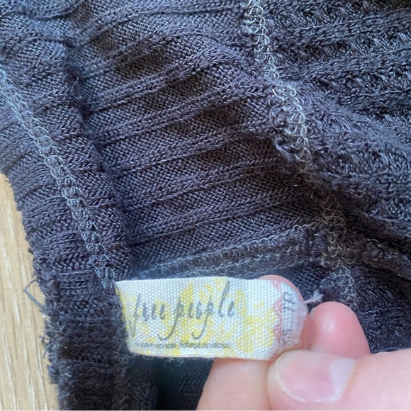 Free People Sunset Park Thermal waffle knit black - Picture 5 of 5